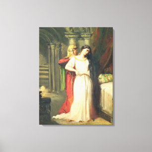 Desdemona, das zu ihrem Bett, 1849 sich Leinwanddruck