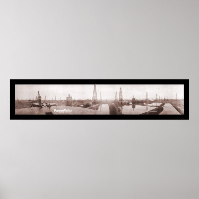 Desdemona Oil Field Foto 1919 Poster (Vorne)