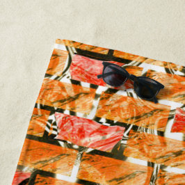 Desenho no estilo tijolos com tom de brilho strandtuch