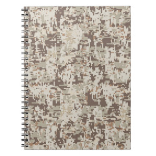 Desert Beige Style Digital Camouflage Notizblock