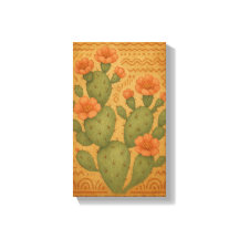 Desert Bloom - Cactus Boho Leinwand Art