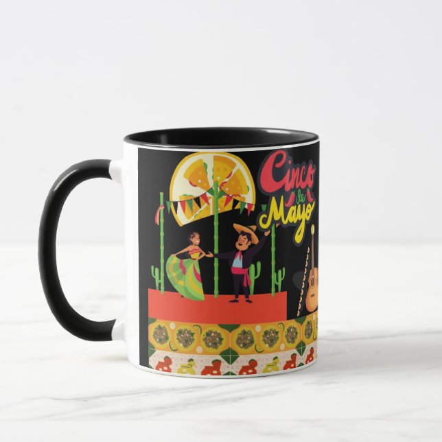 Desert Bloom Fiesta schwarz  Tasse (Links)