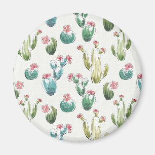 Desert Bloom Step   Rosa Muster Magnet