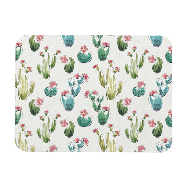 Desert Bloom Step | Rosa Muster Magnet (Horizontal)