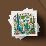 Desert Blooms Cacti Crescendo Fliese<br><div class="desc">Herzlich willkommen in der Kunstgeschichte von "Wüstenblüten Cacti Crescendo", einem von sechs bezaubernden Keramik Fliesen-Designs aus unserer hochgeschätzten Sammlung. Jede Kachel ist eine handwerkliche Darstellung des lebendigen Ökosystems der Wüste, mit einem üppigen Ensemble aus Kakteen, Blüten und Fauna, das in einem Kaleidoskop mit reichen, taktilen Farben dargestellt wird. Die "Cacti...</div>