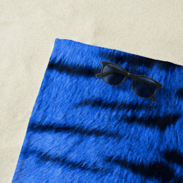 Desert Blue Tiger Skin Print Strandtuch
