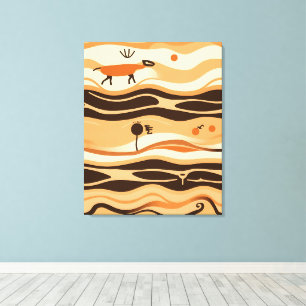 Desert Boho Abstrakt Leinwanddruck