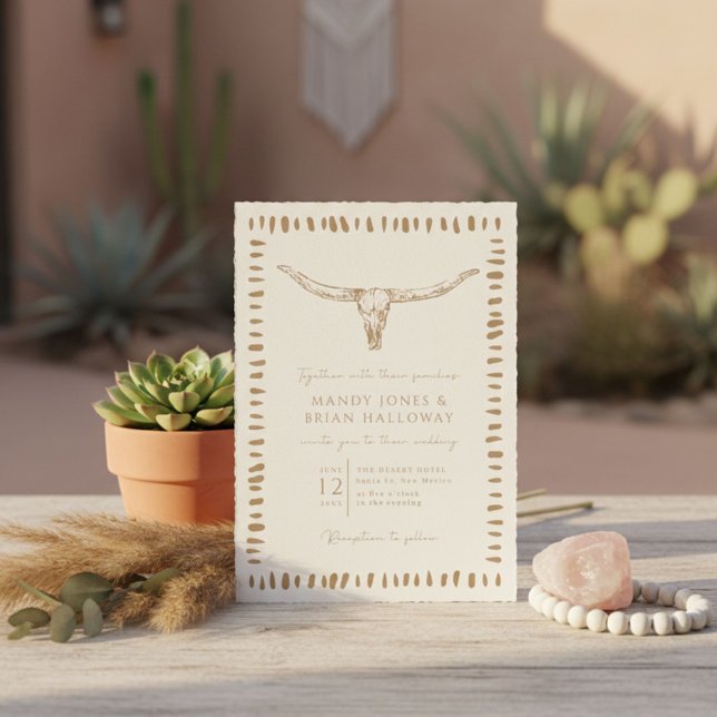 Desert Boho Cowboy Wedding Einladung (Desert Boho Cowboy Wedding Invitation)