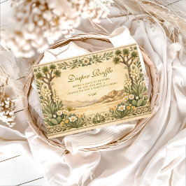 Desert Botanical Baby Shower Diapper Raffle  Begleitkarte