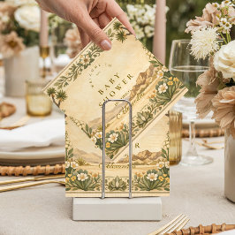 Desert Botanical Baby Shower Serviette