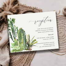 DESERT CACTI FOLIAGE WATERCOLOR WEDING RECEPTION