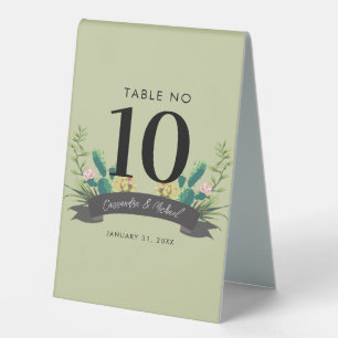 Desert Cactus Bloom   TISCHNUMMER Tischaufsteller