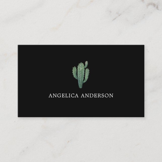 Desert Cactus Blume Business Card Visitenkarte (Vorderseite)