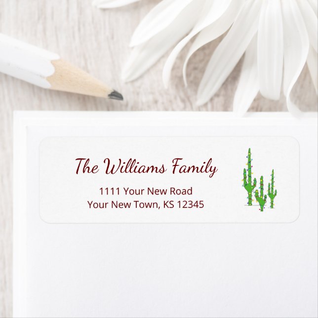 Desert Cactus Cinco de Mayo Rücksendeadresse (Insitu)