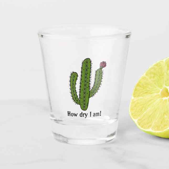 Desert Cactus Design Shot Glass Schnapsglas (Vorderseite)
