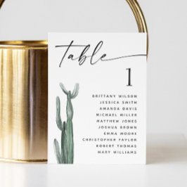 Desert Cactus | Grüne Hochzeitstabelle Einladung