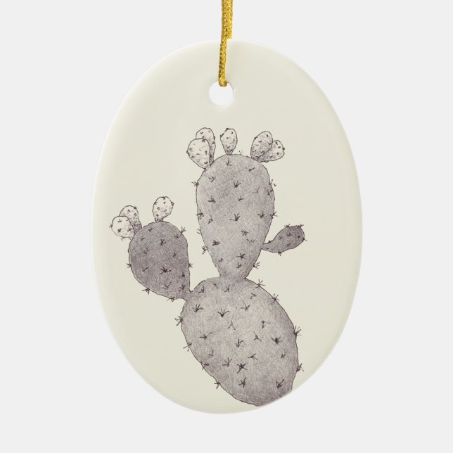 Desert Cactus Keramik Ornament (Vorne)