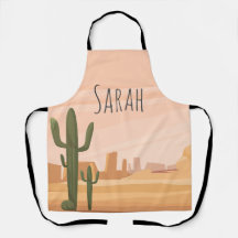 Desert Cactus Kitchen Schürze individuell anpassba