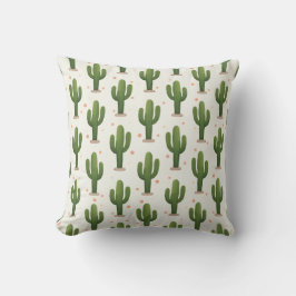 Desert Cactus Pattern – Southwestern Botanical  Kissen