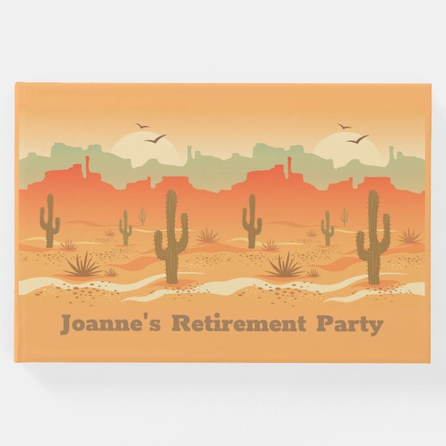 Desert Cactus Paysage Design Livre d'or (Devant)