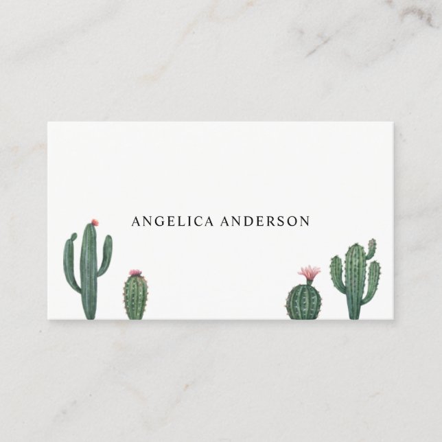 Desert Cactus Pflanze Business Card Visitenkarte (Vorderseite)