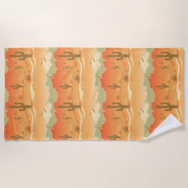 Desert Cactus Southwest Design Beach Handtuch