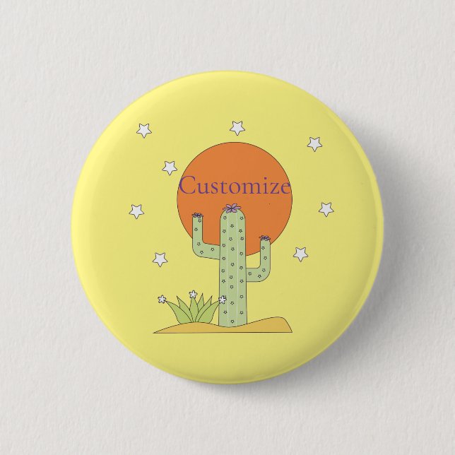 Desert Cactus Sun Thunder_Cove Button (Vorderseite)