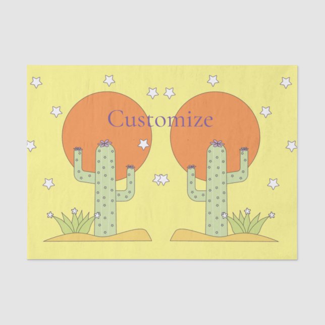 Desert Cactus Sun Thunder_Cove Seidenpapier (Vorderseite)