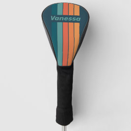Desert Cactus Sunrise Pin Striped with Name Golf Headcover
