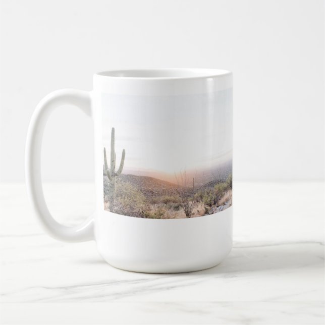 Desert Cactus Sunset, Arizona Tasse (Links)