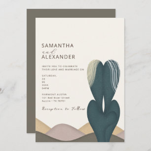 Desert Cactus Theme Wedding Einladung