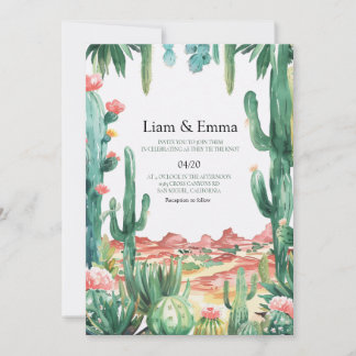 Desert Cactus Wedding Invitation Einladung