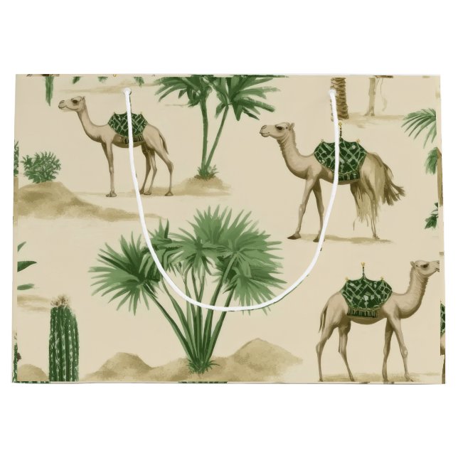 "Desert Camel Gift Bag" Große Geschenktüte (Vorderseite)