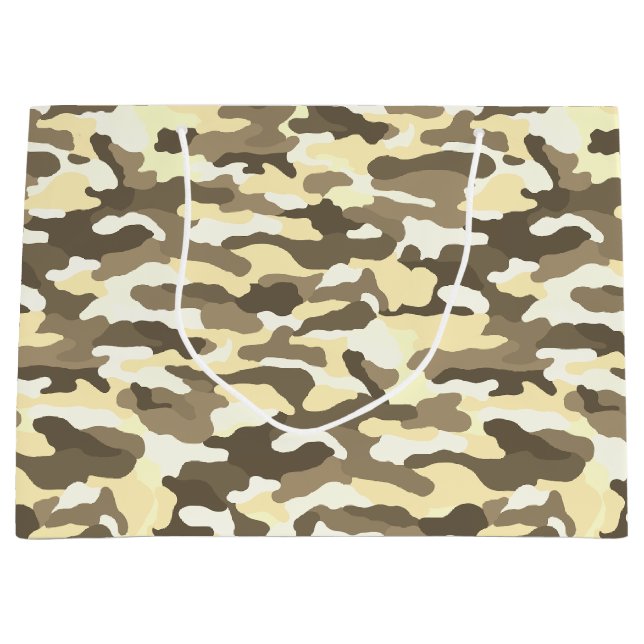 Desert Camouflage Große Geschenktüte (Vorderseite)