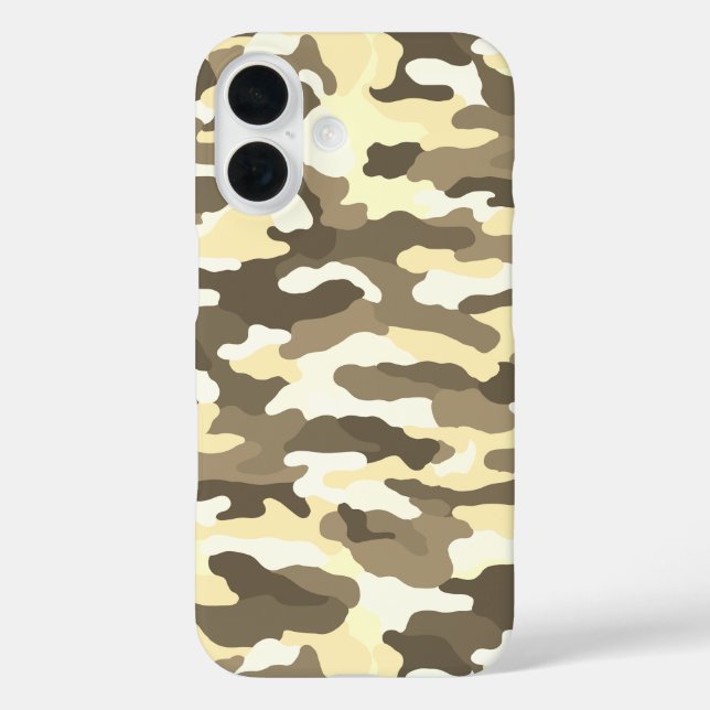 Desert Camouflage iPhone 16 Hülle (Rückseite)