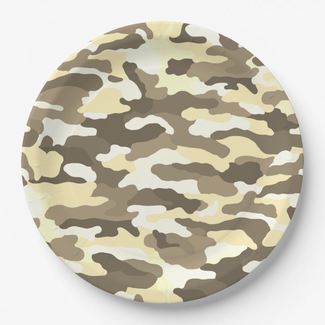 Desert Camouflage Pappteller (Vorderseite)