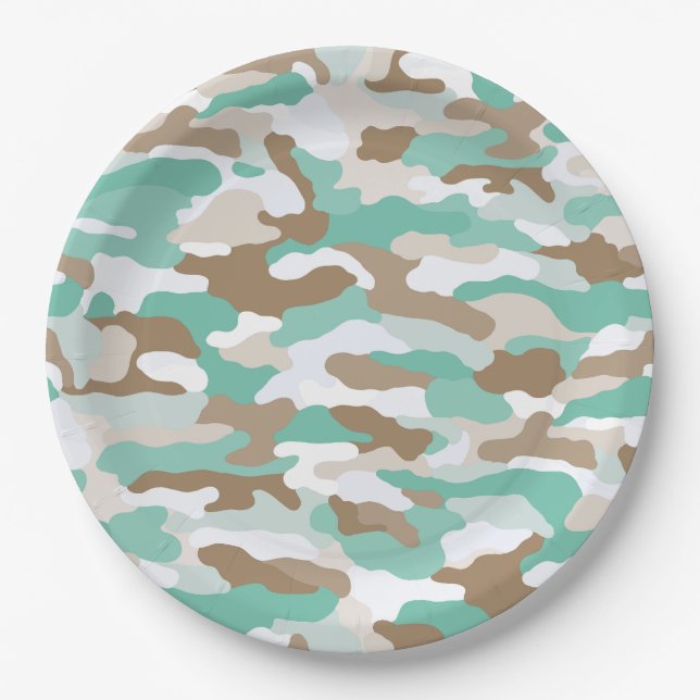 Desert Camouflage Pappteller (Vorderseite)