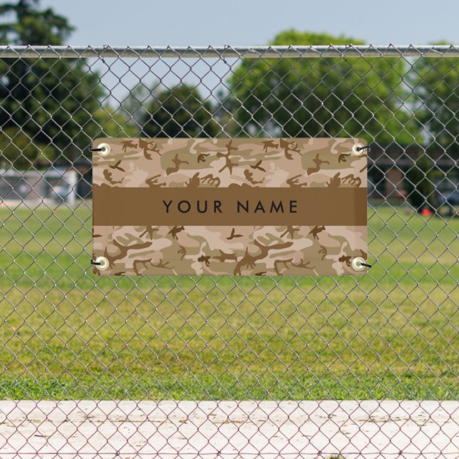 Desert Camouflage Pattern, Ihr Name, Personalisier Banner (Insitu)