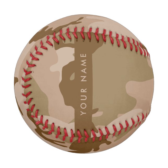 Desert Camouflage Pattern, Ihr Name, Personalisier Baseball (Vorderseite Links)