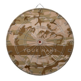 Desert Camouflage Pattern, Ihr Name, Personalisier Dartscheibe