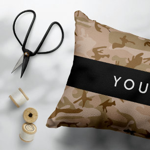 Desert Camouflage Pattern, Ihr Name, Personalisier Dekokissen