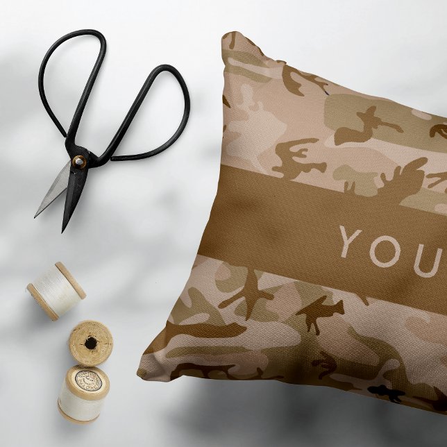 Desert Camouflage Pattern, Ihr Name, Personalisier Dekokissen (Von Creator hochgeladen)