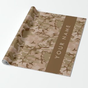 Desert Camouflage Pattern, Ihr Name, Personalisier Geschenkpapier