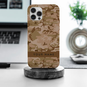Desert Camouflage Pattern, Ihr Name, Personalisier iPhone 15 Pro Max Hülle