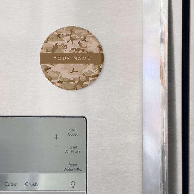 Desert Camouflage Pattern, Ihr Name, Personalisier Magnet (In Situ (Kühlschrank))