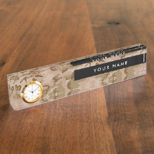 Desert Camouflage Pattern, Ihr Name, Personalisier Namensplakette