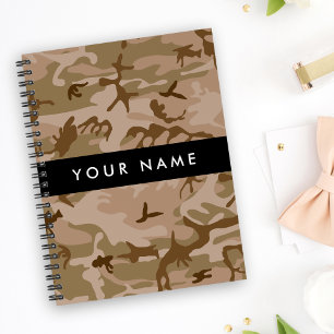 Desert Camouflage Pattern, Ihr Name, Personalisier Notizbuch