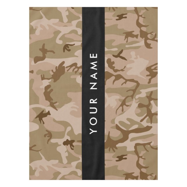 Desert Camouflage Pattern, Ihr Name, Personalisier Tischdecke (Vorderseite)