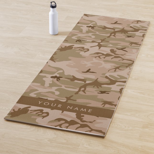 Desert Camouflage Pattern, Ihr Name, Personalisier Yogamatte (Beispiel)