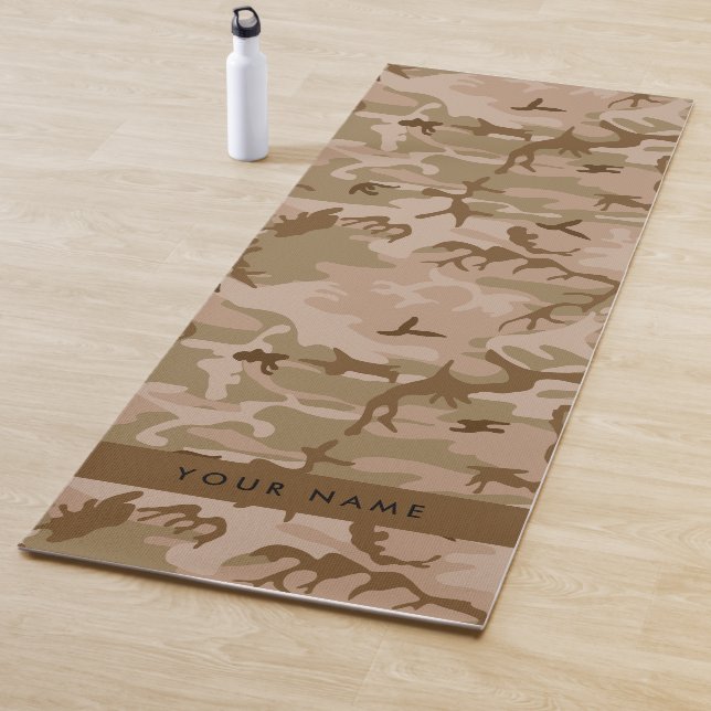 Desert Camouflage Pattern, Ihr Name, Personalisier Yogamatte (Beispiel)